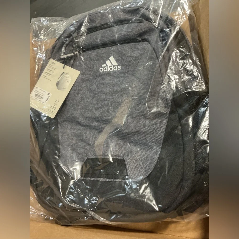 adidas Foundation Laptop Backpack Twill Onix Grey Black OSFA Brand New - Picture 7 of 7